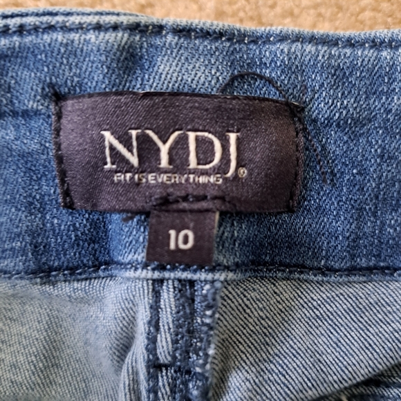 NYDJ Girlfriend Jeans Womens 10 Blue Denim Stretch Lift Tuck Technology - Picture 6 of 11